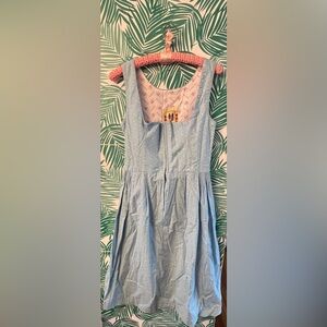 Traditional Austrian dirndl dress by Wenger Salzburg baby blue w/ flowers szM